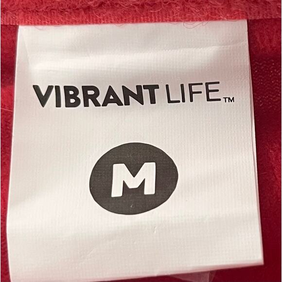 VIBRANT LIFE SHERPA, VELCRO, RACERBACK STYLE JACKET, DOG, MED, RED PEACH WHITE - Picture 6 of 7